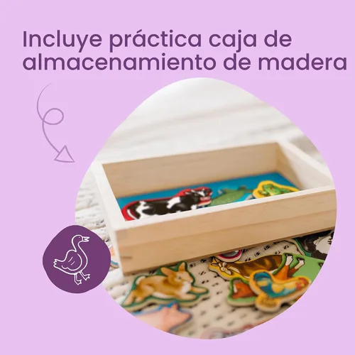 Vista 4 de 20 imanes de madera Melissa & Doug, Multicolor