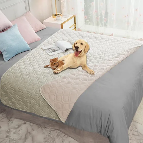 Vista 93 de Ameritex Manta Impermeable Reversible Cubierta para Cama de Perro Manta para Mascotas para Muebles Cama Sofá Sillón