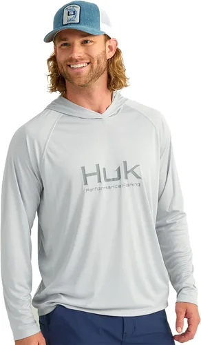 Vista 6 de HUK - Sudadera con capucha de manga larga ventilada para hombre, camiseta de pesca con capucha Academia Naval