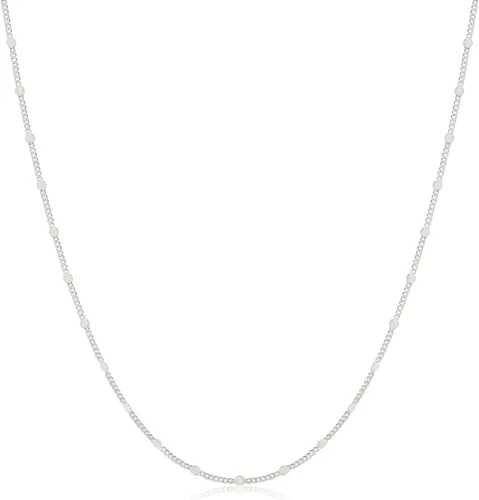 Vista 6 de BERISO Gargantilla satélite chapada en oro de 14 quilates, cadena de 3 cuentas azules, collar de cadena brillante con corazones abiertos, cadena