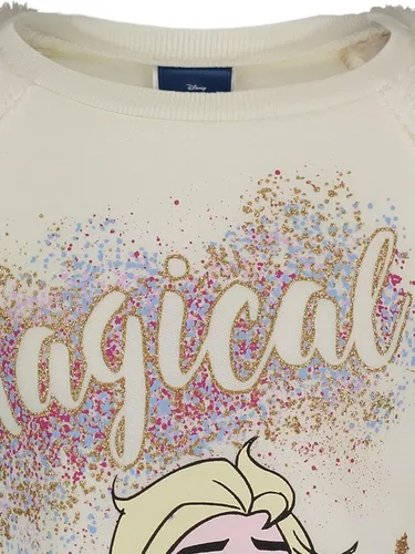 Vista 6 de Disney Frozen Elsa - Conjunto de camiseta y leggings de forro polar de piel para niñas y niños grandes