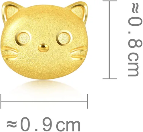 Vista 4 de Chow Sang Sang 9999 - Aretes de oro macizo de 24 quilates 91938E se venden solos no pares