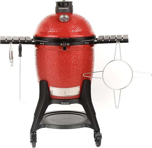 Vista 10 de Kamado Joe Classic Joe Series II - Parrilla de carbón de cerámica independiente de 18 pulgadas y ahumador con bisagra AirLift, ventilación superior