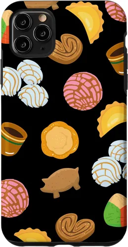Vista 13 de Conchas Pan Dulce Patrón Negro Teléfono Caja Latina Regalo Caso para iPhone 17