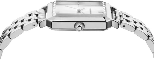 Vista 3 de Roberto Marino RM1982 Reloj de lujo para mujer rectangular dorado - Movimiento de cuarzo japonés, diseño vintage de acero inoxidable, esfera