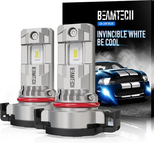Vista 12 de BEAMTECH Bombilla LED antiniebla H1, tamaño mini 1:1, 16 chips mejorados, extremadamente brillante, 2800 lúmenes, 6500 K, xenón blanco