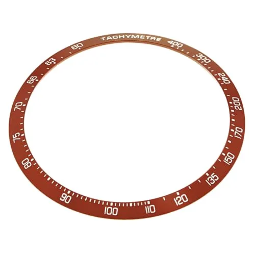 Vista 2 de Inserto de bisel compatible con Tag Heuer Carrera Calibre 1887 16 Cv-2011 Cv-2014.Ft6014 Rojo