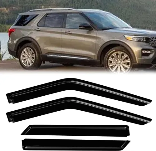 Vista 49 de Protectores de lluvia de ventana para Ford F150 SuperCab 2004-2014 2 piezas deflector de ventana para 09-14 F-150 con 2 puertas delanteras