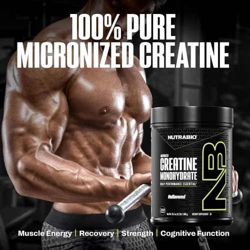 Vista 8 de NutraBio - Monohidrato de creatina de grado micronizado y puro, refuerza la energía y la fuerza muscular (35.27 onzas), sin sabor, probado por HPLC