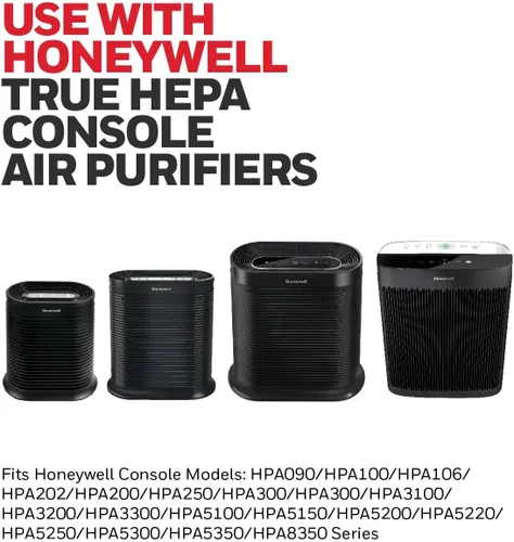 Vista 2 de Honeywell Filtro purificador de aire HEPA R, paquete de 1 para HPA 100/200/300, series 3000 y 5000 – Filtro de aire de repuesto para alérgenos