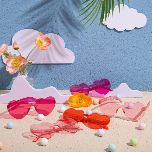 Vista 8 de JOYIN Paquete de 18 lentes en forma de corazón para el día de San Valentín con tarjetas, premios de intercambio de aula de San Valentín, anteojos