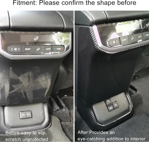 Vista 4 de Para Toyota Highlander 2020-2025 Protector de Salida de Ventilación de Aire para Asiento Trasero de Control Central, Cubierta Deportiva de Fácil