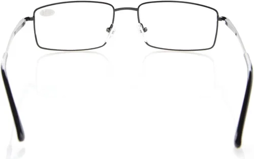 Vista 4 de CessBlu Gafas de lectura 3 pares rectangulares con bisagra de resorte para hombres de lectura +3.0 3pc-mix