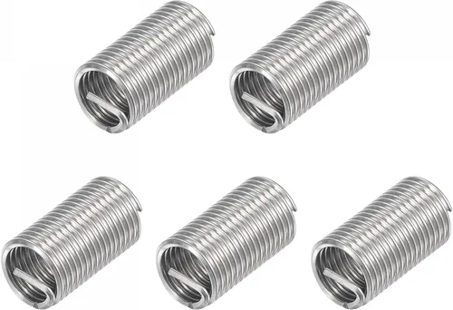 Vista 10 de uxcell Insertos de rosca de alambre 1/2-13 UNC 3.0D 304 Tipo helicoidal de acero inoxidable Reparación de tornillo de alambre en espiral Manga