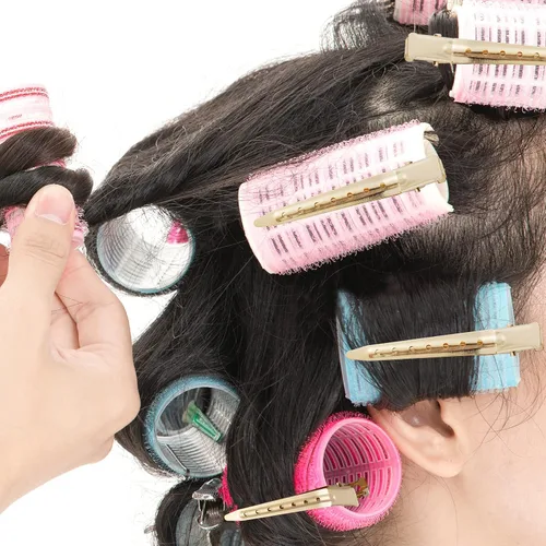 Vista 6 de 24 Paquetes de Pinzas Pico de Pato, Bantoye 2.75 Pulgadas Pinzas de Cocodrilo Rizadoras de Metal Antioxidante con Agujeros para Peinado del Cabello