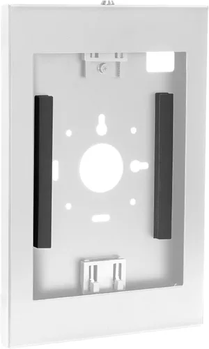 Vista 2 de Mount-It! Soporte de pared antirrobo para tablet, soporte de perfil bajo con candado de acero seguro, soporte de tablet con candado para iPad Blanco