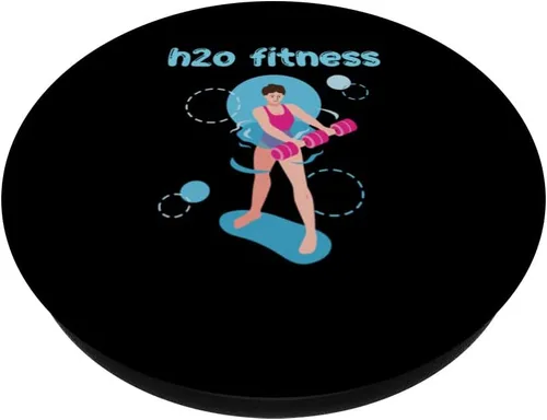 Vista 2 de Aeróbic acuático Ejercicio H2O Fitness Waterobics Mujeres PopSockets intercambiables PopGrip