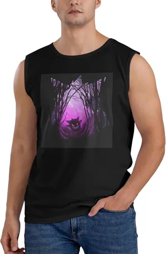 Vista 2 de DPFHL Gengar Logo Tank Tops Man's Muscle T-Shirt Sleeveless Tank Tops