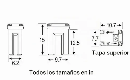 Vista 3 de FMM Mcase - Fusibles micro hembra, paquete de 10 fusibles de 20 amperios para automóviles, camiones, SUV