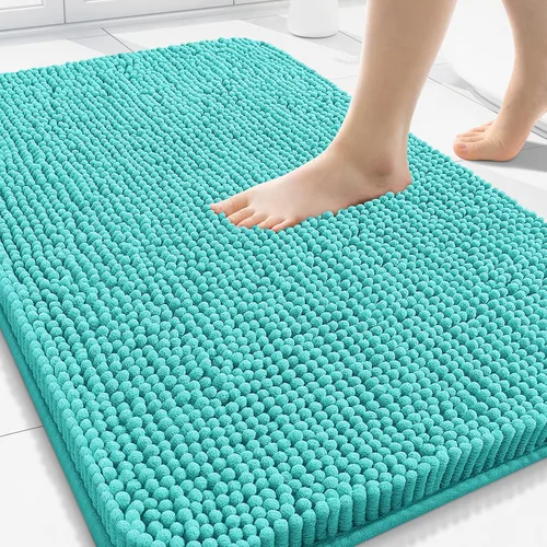 Vista 112 de Arotive Alfombras de baño de felpilla extrasuaves y absorbentes, de 24 x 16 pulgadas, lavables a máquina, parte trasera de goma antideslizante