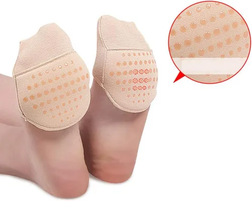 Vista 4 de EXCEART 2 pares de almohadillas para el antepié para mujer, calcetines invisibles sin costuras, calcetines invisibles sin almohadillas para zapatos
