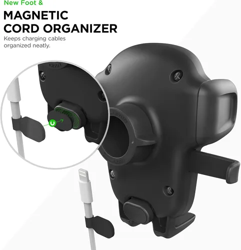 Vista 6 de iOttie Easy One Touch 5 - Soporte de ranura para CD con base de montaje adicional para salpicadero, soporte universal para teléfono para iPhone