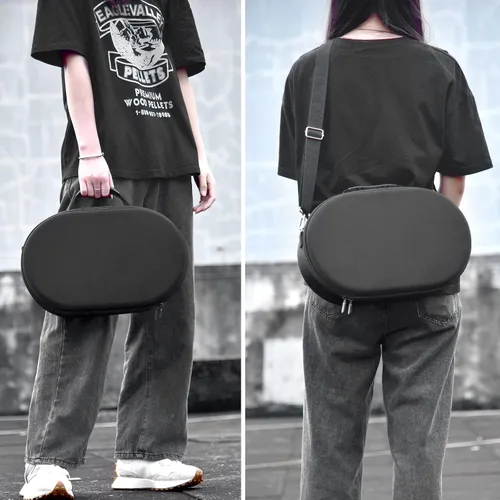 Vista 7 de Funda de transporte compatible con Oculus Quest 2 Advanced Auriculares de realidad virtual todo en uno. Caja de almacenamiento de viaje