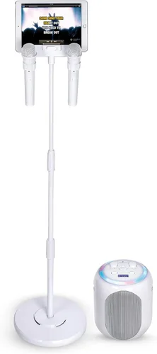 Vista 9 de Singing Machine SingCast MAX - Máquina de karaoke con Bluetooth y video casting, altavoz de fiesta, micrófono, 22 efectos de voz, corrección