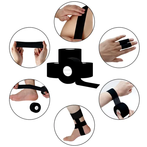 Vista 7 de Dimora Cinta atlética, cinta deportiva fácil de rasgar con bordes dentados, fuerte adherencia, sin residuos, ideal para gimnasia, boxeo, lacrosse
