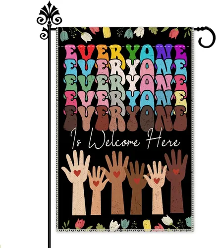 Vista 16 de Hafhue Human Kind Be Both Welcome Bandera de Jardín para Patio Exterior Decoraciones de Granja, Bandera Be Kind Regalo para Familias Amigos, Bandera