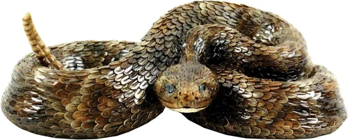 Vista 7 de Michael Carr Designs Western Diamondback Rattlesnake L - Figura de serpiente para exteriores, para jardines, patios y césped (80057), color marrón