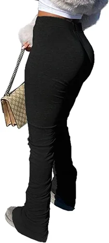 Vista 2 de Avanova Womens High Waist Distressed Stacked Leggings Skinny Long Pants
