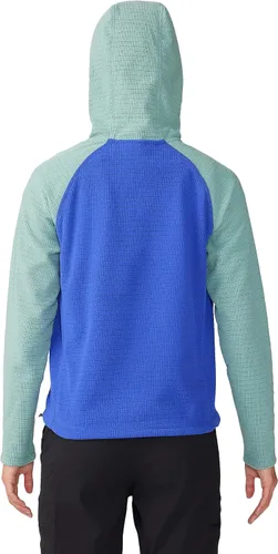 Vista 2 de Mountain Hardwear Summit Grid - Sudadera con capucha de media cremallera para mochileros, senderismo y campamento, ligera y aislada