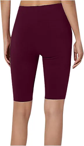 Vista 4 de Leggings capri para mujer, estilo casual, hasta la rodilla, pantalones de yoga de cintura alta, pantalones de yoga suaves y cortos