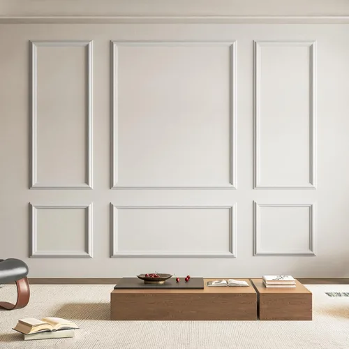 Vista 14 de Art3d - Juego de 6 molduras precortadas para pared, paneles de revestimiento para montar, para interior, sala de estar, dormitorio, se instalan