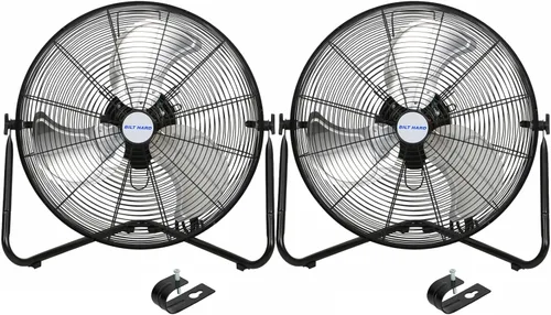 Vista 9 de BILT HARD Ventilador de piso de metal resistente de 3 velocidades de 12 pulgadas, 1680 CFM, inclinación de 180 grados, potente ventilador de flujo