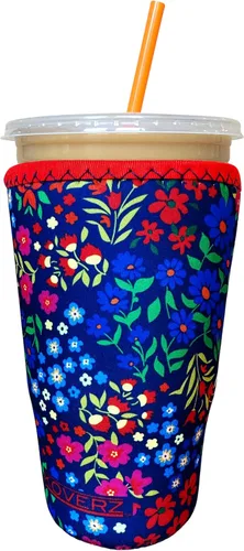 Vista 41 de Funda Koverz para café helado, funda aislante de neopreno para taza, se ajusta a una taza de café de 32 Oz., lavable y reutilizable, accesorios