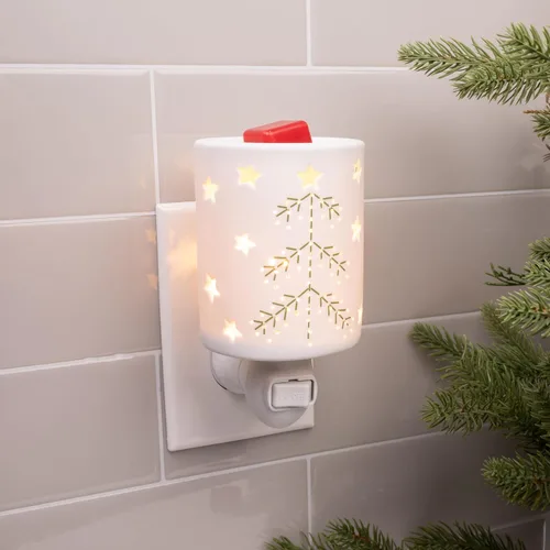 Vista 2 de Scentsationals - Luz nocturna para árbol de Navidad Quemador de cera perfumado festivo para fragancia acogedora para el hogar, acento de estrella