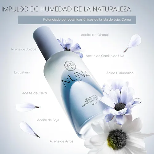 Vista 4 de NUNA Spray de suero facial ultra hidratante con péptidos, niacinamida, ácido hialurónico y extractos botánicos, niebla facial coreana ligera