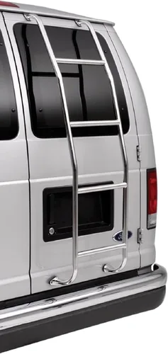 Vista 2 de Surco 093F - Escalera para furgoneta de acero inoxidable de 4 escalones, compatible con furgonetas Ford E-Series 1980-98