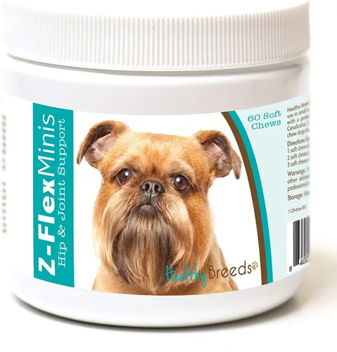 Vista 24 de Healthy Breeds Affenpinscher Z-Flex Minis - Masticables suaves para cadera y articulaciones, 60