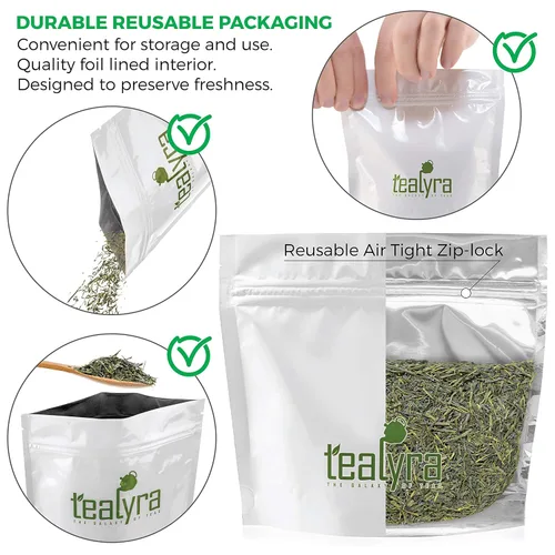 Vista 2 de Tealyra - Té verde japonés Sencha Tenkaichi - Hecho a mano Premium 1st Flush - Cultivado en Japón - Té de hojas sueltas - Nivel de cafeína medio