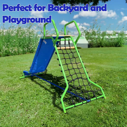 Vista 6 de Wonkawoo Tobogán de 5 pies para niños de metal independiente para patio de recreo al aire libre, interior, juego de tobogán para patio trasero
