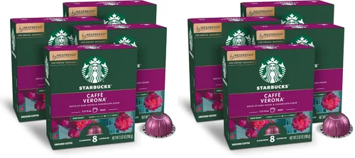 Vista 13 de Starbucks by Nespresso Vertuo, paquete variado de café tostado oscuro, 32 cápsulas de café, prepara 7.8 onzas.
