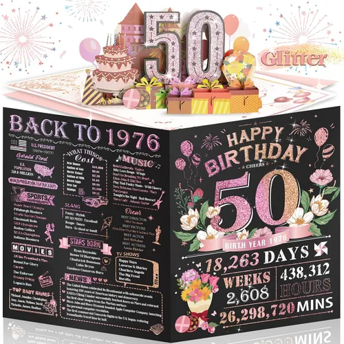Vista 12 de Tarjeta de cumpleaños número 10 para niña, niño, nieto, nieta, hijo, hija, gigante, desplegable, “Happy 10th Year Old”, decoración, regalo de Negro