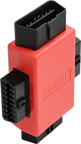 Vista 3 de iKKEGOL Pocket OBD2 OBDII Full 16 Pin Macho a 3 Hembra 1 a 3 OBD Cable Divisor Convertidor Adaptador para Diagnóstico Extensor Rojo (Rojo)