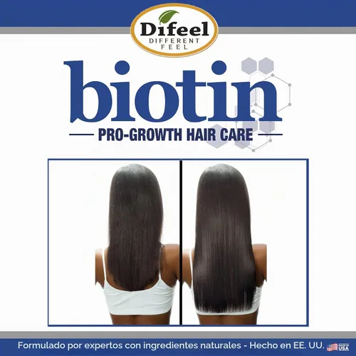 Vista 4 de Difeel Pro-Growth Biotin Shampoo 33.8 oz. - Champú para adelgazar el cabello y la pérdida de cabello con biotina para el crecimiento del cabello