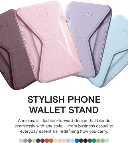 Vista 6 de MOFT Soporte para teléfono y cartera AERA, cartera MagSafe, tarjetero beach blanco