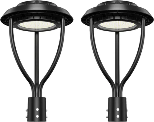 Vista 23 de Luz LED de poste superior de 60 W con fotocélula, 60 W, 48 W, 36 W, ajustable, 8400 lúmenes, CCT ajustable 3000/4000/5000K, luces de poste al aire