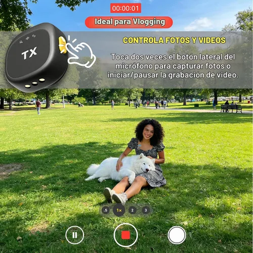 Vista 4 de BSONE Micrófono Lavalier inalámbrico para iPhone y Android, mini micrófono con clip con funda de carga, micrófonos profesionales recargables